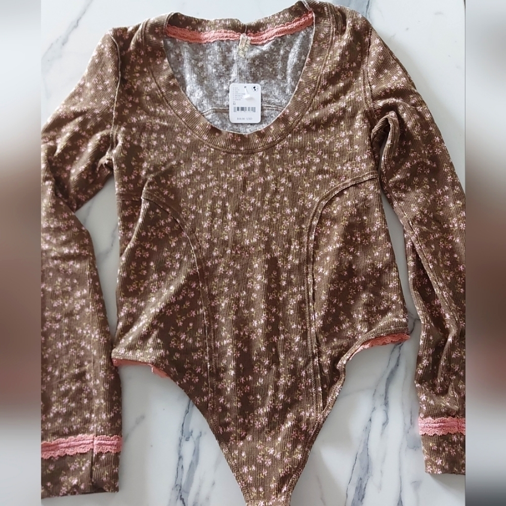 Free People Multicolor Bodysuit Earth Combo - Picture 2 of 8